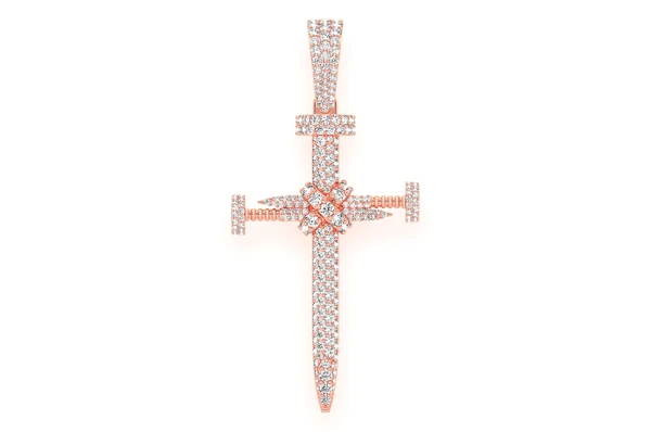 Hip Hop 2.50CTW Nail Cross Pendant  customdiamjewel   