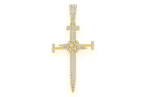 Hip Hop 2.50CTW Nail Cross Pendant  customdiamjewel   