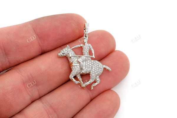 1.25CTW Polo Player Pendant  customdiamjewel   