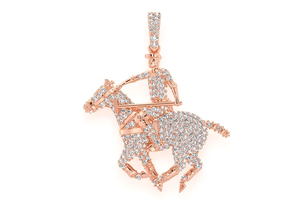 1.25CTW Polo Player Pendant  customdiamjewel   