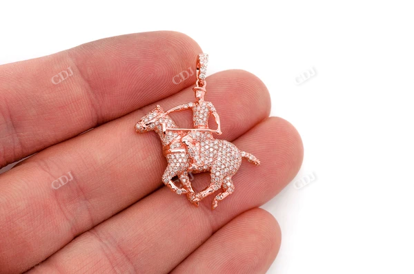 1.25CTW Polo Player Pendant  customdiamjewel   