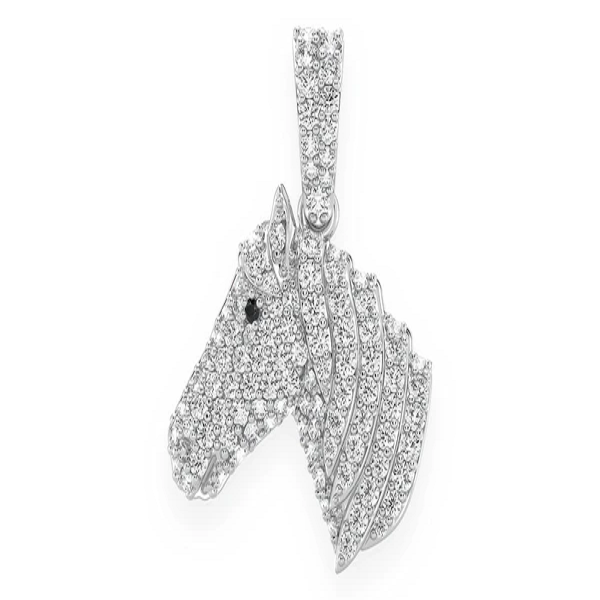 Hip Hop 0.60CTW Horse Head Pendant  customdiamjewel   