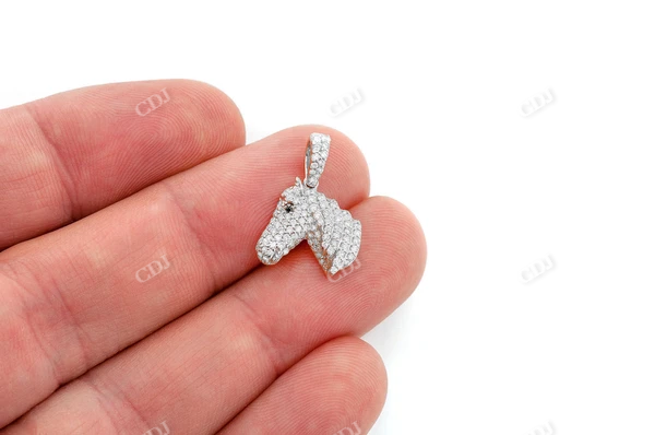 Hip Hop 0.60CTW Horse Head Pendant  customdiamjewel   