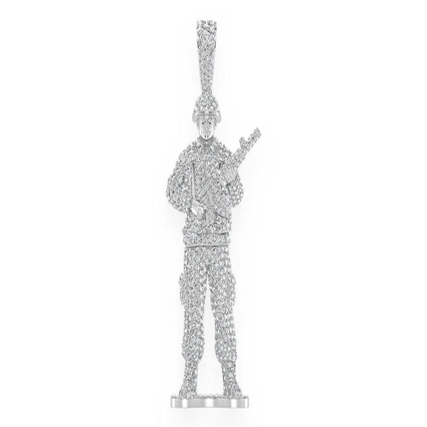 4.50CTW Toy Soldier Diamond Pendant  customdiamjewel   