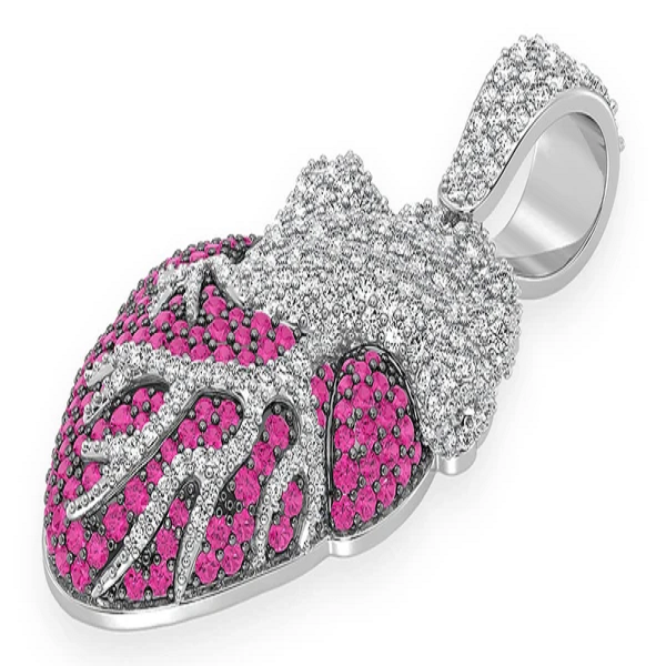 Cluster 3.60CTW Human Heart Pendant  customdiamjewel   