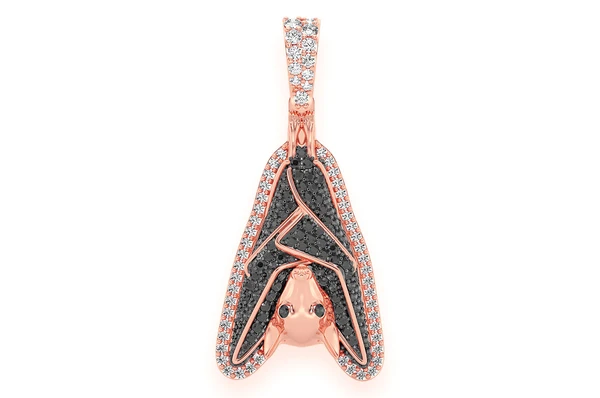 1.00CTW Upside Down Hanging Bat Pendant  customdiamjewel   