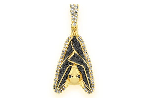 1.00CTW Upside Down Hanging Bat Pendant  customdiamjewel   