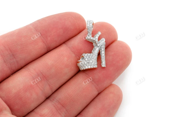 1.25CTW High Heel Platform Shoe Cluster Pendant  customdiamjewel   