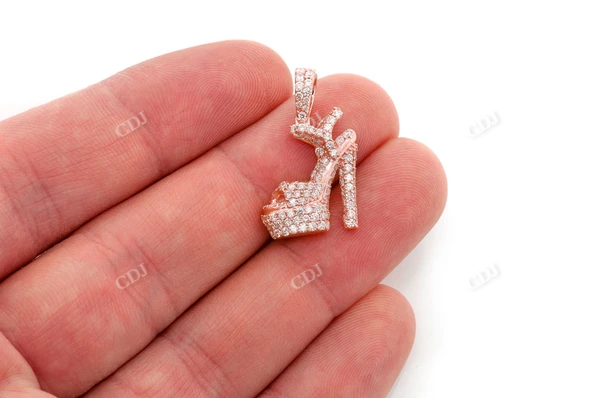 1.25CTW High Heel Platform Shoe Cluster Pendant  customdiamjewel   