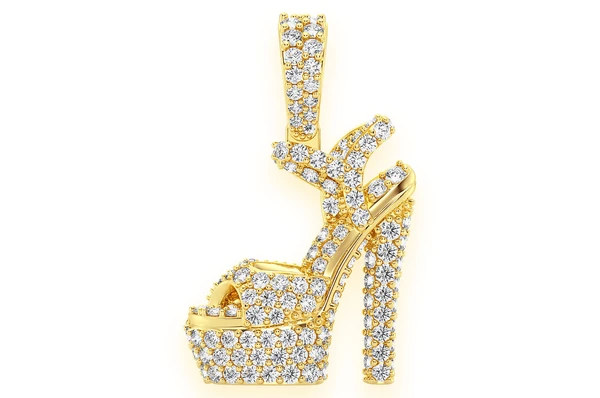 1.25CTW High Heel Platform Shoe Cluster Pendant  customdiamjewel   