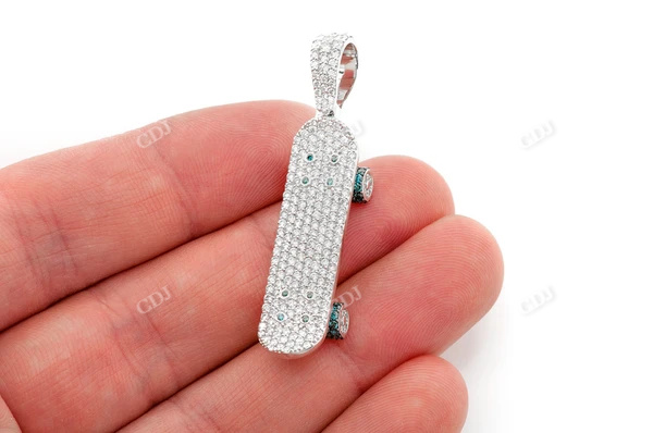 3.00CTW  Large Skateboard Pendant  customdiamjewel   