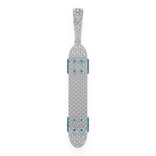 3.00CTW  Large Skateboard Pendant  customdiamjewel   