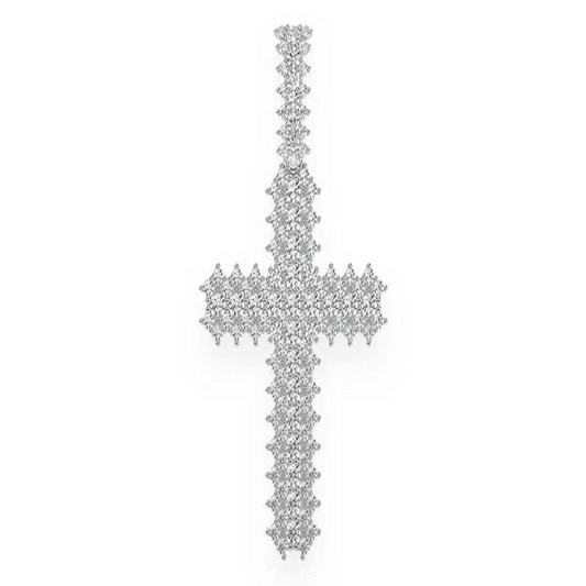 5.50CTW Cluster Diamond Cross Pendant  customdiamjewel   