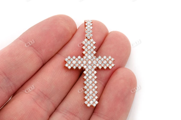 5.50CTW Cluster Diamond Cross Pendant  customdiamjewel   