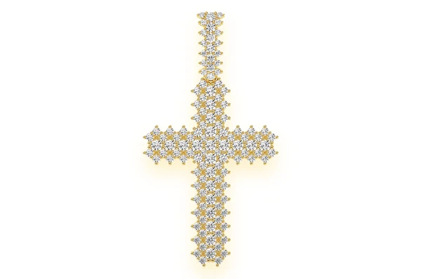 5.50CTW Cluster Diamond Cross Pendant  customdiamjewel   