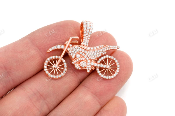1.75CTW Diamond Dirt Bike Pendant  customdiamjewel   