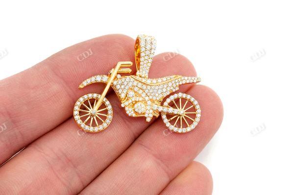1.75CTW Diamond Dirt Bike Pendant  customdiamjewel   