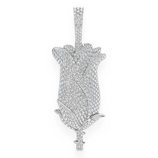 4.25CTW Cluster Rose Diamond Pendant  customdiamjewel   