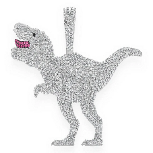 6.50CTW Dinosaur Cluster Diamond  Pendant  customdiamjewel   