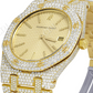 Yellow Gold Hip Hop Diamond Watch (16.75 CTW)  customdiamjewel   