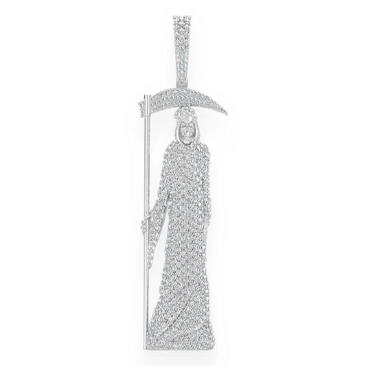 4.75CTW Round Diamond Grim Reaper Pendant  customdiamjewel   