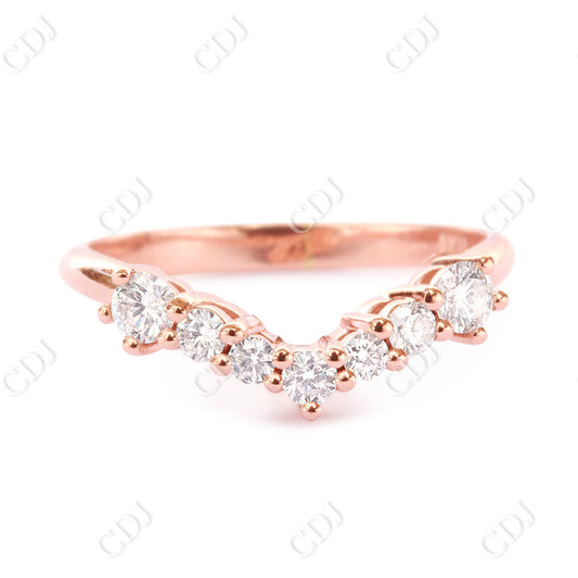 Rose Gold Lab Grown Diamond Wedding Band  customdiamjewel   