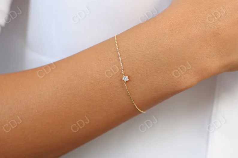 Tiny Star Lab Grown Diamond Bracelet  customdiamjewel   