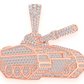 4.25CTW Large Armored Combat Tank Pendant  customdiamjewel   