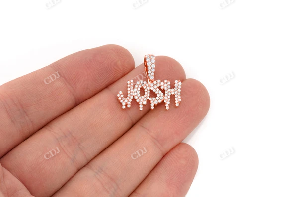 0.75CTW  Hip Hop Custom Letter Nameplate Pendant  customdiamjewel   