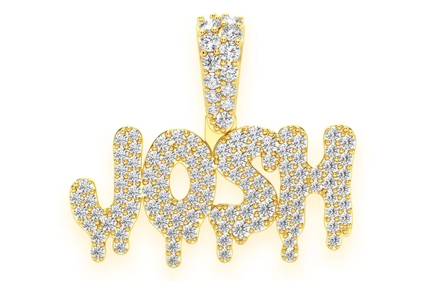 0.75CTW  Hip Hop Custom Letter Nameplate Pendant  customdiamjewel   