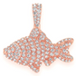 Cluster Diamond 1.20CTW Fish Pendant  customdiamjewel   