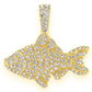 Cluster Diamond 1.20CTW Fish Pendant  customdiamjewel   