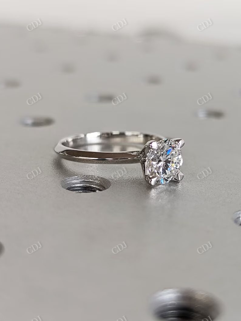 Round Cut Moissanite Stacking Ring  customdiamjewel   