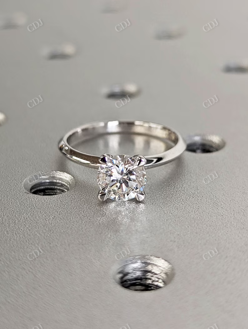 Round Cut Moissanite Stacking Ring  customdiamjewel   