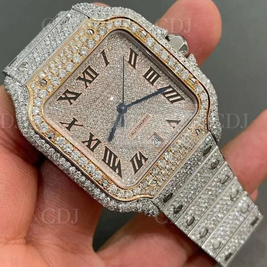 Two Tone Cartier high quality Diamond Watch (23 To 27 Carat)  customdiamjewel   