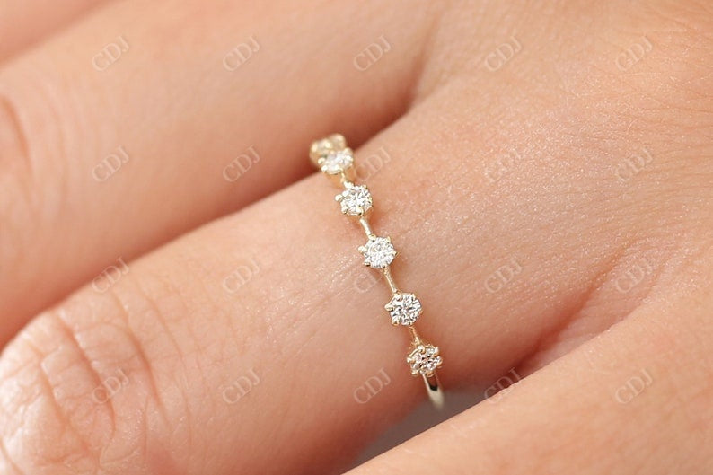 0.27CTW Antique Natural Diamond Stackable Minimalist Band  customdiamjewel   