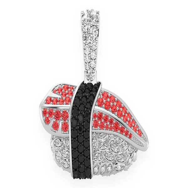 2.00CTW Diamond Sashimi Sushi Roll Pendant  customdiamjewel   