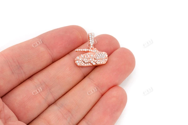 0.40CTW Military Tank Pendant  customdiamjewel   