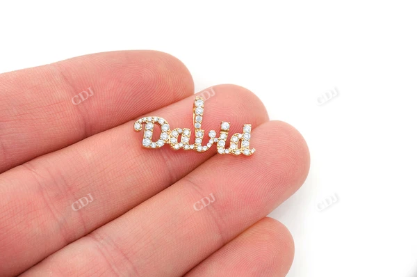 0.10CTW Custom Bold Script Diamond Letter Nameplate Pendant  customdiamjewel   