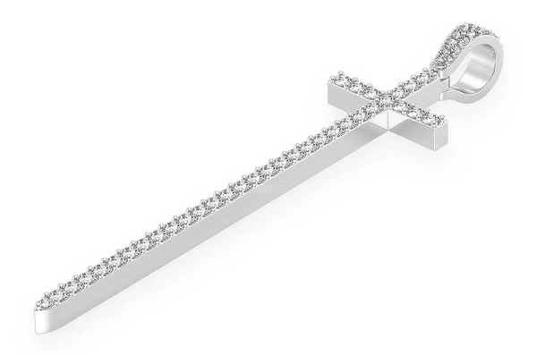 1.25CTW Diamond Point Cross Pendant  customdiamjewel   