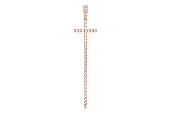 1.25CTW Diamond Point Cross Pendant  customdiamjewel   