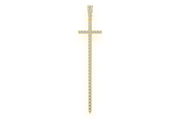 1.25CTW Diamond Point Cross Pendant  customdiamjewel   