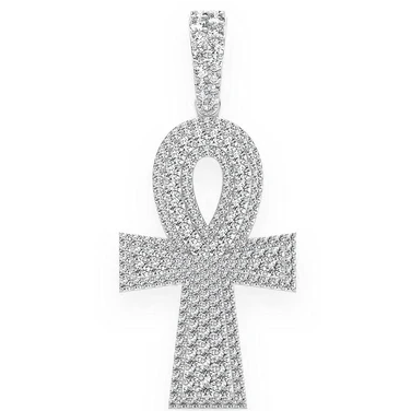 2.10CTW Double Layer Ankh Hip Hop Pendant  customdiamjewel   