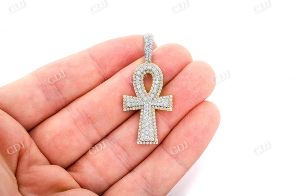 2.10CTW Double Layer Ankh Hip Hop Pendant  customdiamjewel   