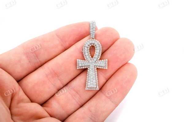 2.10CTW Double Layer Ankh Hip Hop Pendant  customdiamjewel   