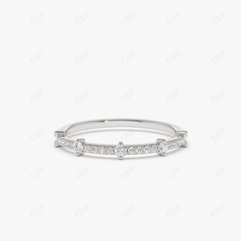 0.25CTW Lab Grown Diamond Stacking Band For Wedding  customdiamjewel 10KT White Gold VVS-EF