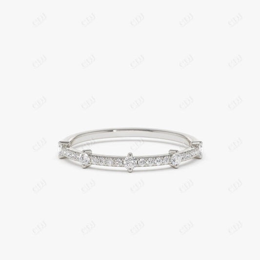 0.25CTW Lab Grown Diamond Stacking Band For Wedding  customdiamjewel 10KT White Gold VVS-EF