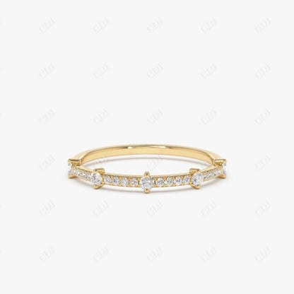 0.25CTW Lab Grown Diamond Stacking Band For Wedding  customdiamjewel 10KT Yellow Gold VVS-EF