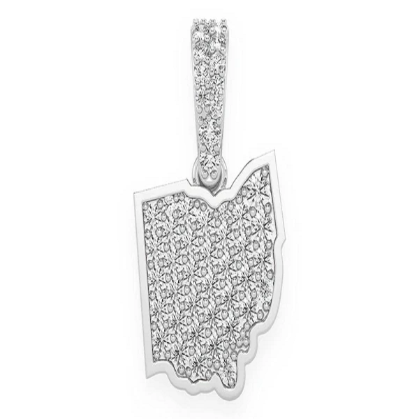 0.33CTW Hip Hop Ohio State Pendant  customdiamjewel   