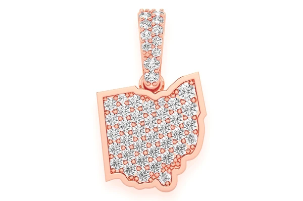 0.33CTW Hip Hop Ohio State Pendant  customdiamjewel   